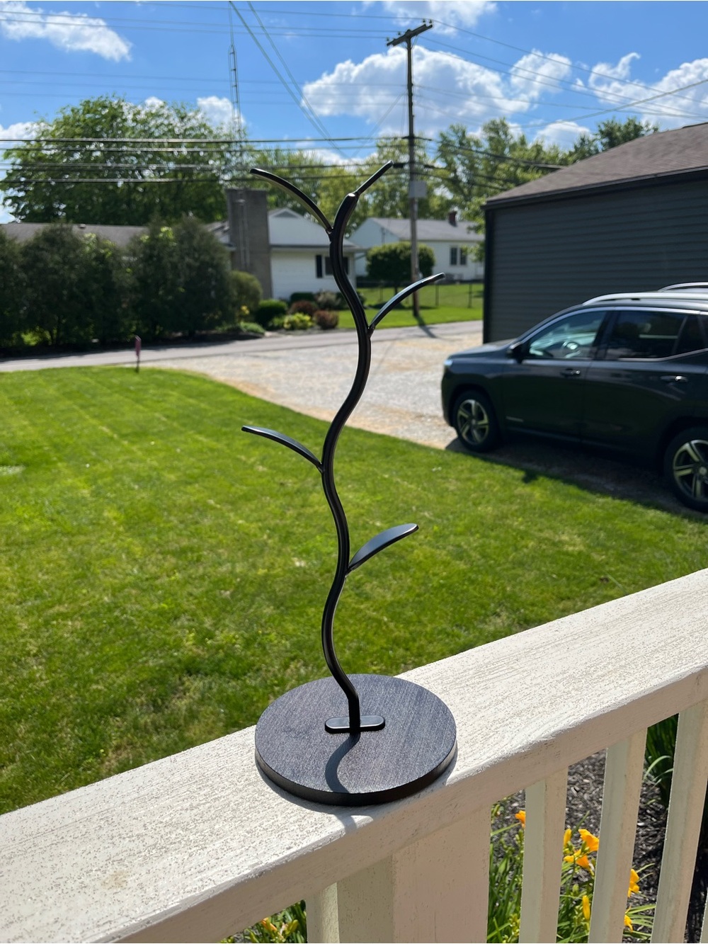 Black Metal Tree Jewelry Stand - Unbranded
